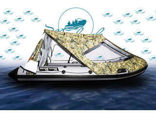 Тент трансформер на лодку RiverBoats 380 RIB