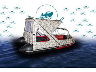Тент трансформер КОМБИ на лодку GLADIATOR E350