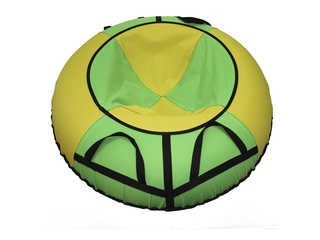 Надувная ватрушка для катания "Эконом", диаметр 120 см., зеленая. (без камеры)